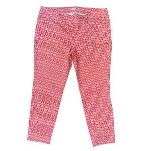 Old Navy Pixie Ankle Pants‎ Red Geometric Print Size 12 Regular